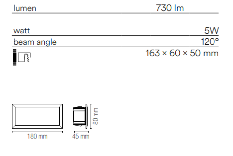 Oprawa schodowa do zabudowy w puszce rozgałęźnej 506 (brak w zestawie), dyfuzor ze szkła hartowanego białego, LED CCT 5W 730LM SLAB